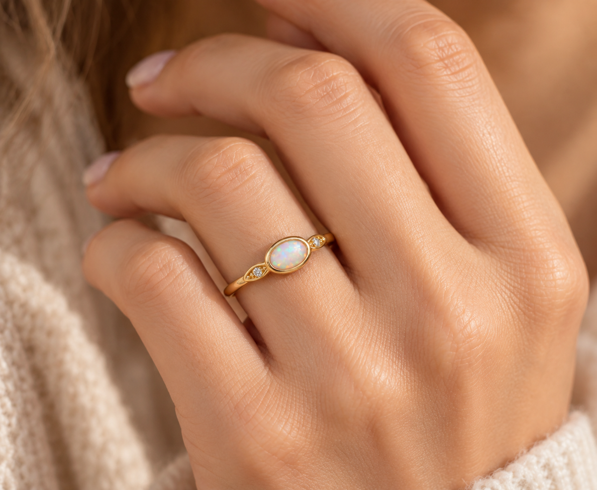 Opal Gold Ring