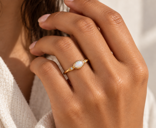Opal Gold Ring